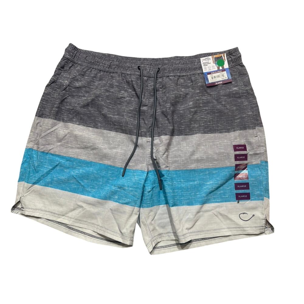 Reel Life Men's Horizon Blue Branson Lined Swim Trunks Size Extra Large XL New